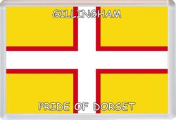 Gillingham - Pride of Dorset County Flag - Jumbo Fridge Magnet Souvenir Gift Present