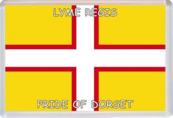 Lyme Regis - Pride of Dorset County Flag - Jumbo Fridge Magnet Souvenir Gift Present