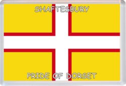 Shaftesbury - Pride of Dorset County Flag - Jumbo Fridge Magnet Souvenir Gift Present