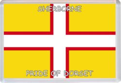 Sherborne - Pride of Dorset County Flag - Jumbo Fridge Magnet Souvenir Gift Present