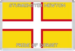 Sturminster Newton - Pride of Dorset County Flag - Jumbo Fridge Magnet Souvenir Gift Present