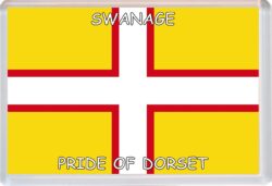 Swanage - Pride of Dorset County Flag - Jumbo Fridge Magnet Souvenir Gift Present