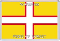 Wareham - Pride of Dorset County Flag - Jumbo Fridge Magnet Souvenir Gift Present