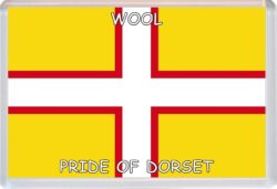 Wool - Pride of Dorset County Flag - Jumbo Fridge Magnet Souvenir Gift Present