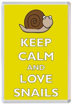 Keep Calm and Love Snails - Jumbo Fridge Magnet Souvenir Gift Present
