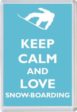 Keep Calm and Love Snow Boarding - Jumbo Fridge Magnet Souvenir Gift Present