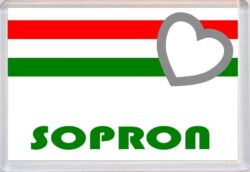 Sopron - Love Hungary/Hungarian Towns & Cities Flag - Jumbo Fridge Magnet Souvenir Gift Present