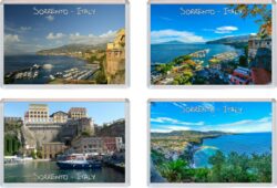 Sorrento - Italy - 4 PACK - Jumbo Fridge Magnet Souvenir Gift Present