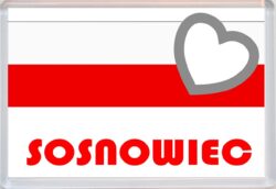 Sosnowiec - Love Poland/Polish Towns & Cities Flag - Jumbo Fridge Magnet Souvenir Gift Present