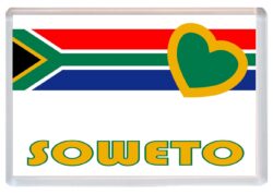 Soweto - Love South Africa/African Towns & Cities Flag - Jumbo Fridge Magnet Souvenir Gift Present