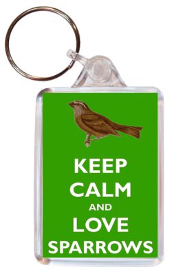 Keep Calm and Love Sparrows - Jumbo Fridge Magnet Souvenir Gift Present