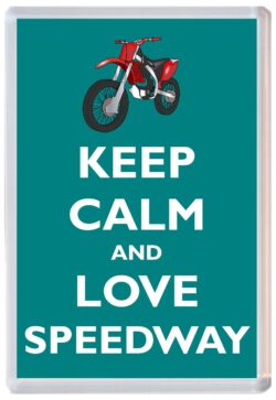 Keep Calm and Love Speedway - Jumbo Fridge Magnet Souvenir Gift Present