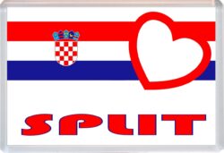 Split - Love Croatia/Croatian Towns & Cities Flag - Jumbo Fridge Magnet Souvenir Gift Present