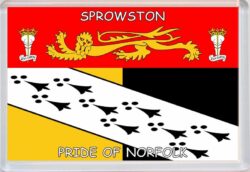 Sprowston - Pride of Norfolk County Flag - Jumbo Fridge Magnet Souvenir Gift