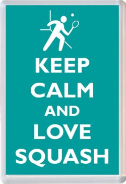 Keep Calm and Love Squash - Jumbo Fridge Magnet Souvenir Gift Present