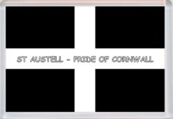 St Austell - Pride of Cornwall County Flag - Jumbo Fridge Magnet Souvenir Gift Present