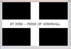 St Ives - Pride of Cornwall County Flag - Jumbo Fridge Magnet Souvenir Gift Present