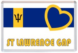 St Lawrence Gap - Love Barbados Towns & Cities Flag - Jumbo Fridge Magnet Souvenir Gift Present