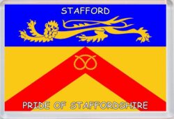 Stafford - Pride of Staffordshire County Flag - Jumbo Fridge Magnet Souvenir Gift
