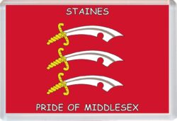 Staines - Pride of Middlesex County Flag - Jumbo Fridge Magnet Souvenir Gift