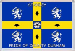 Stanley - Pride of County Durham Flag - Jumbo Fridge Magnet Souvenir Gift Present
