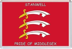 Stanwell - Pride of Middlesex County Flag - Jumbo Fridge Magnet Souvenir Gift