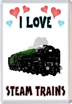 I Love Steam Trains - Jumbo Fridge Magnet Souvenir Gift Present