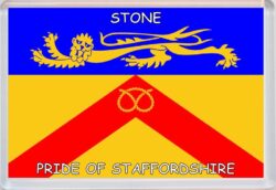 Stone - Pride of Staffordshire County Flag - Jumbo Fridge Magnet Souvenir Gift