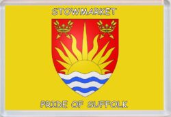Stowmarket - Pride of Suffolk County Flag - Jumbo Fridge Magnet Souvenir Gift