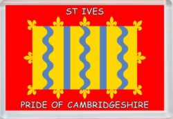 St Ives - Pride of Cambridgeshire County Flag - Jumbo Fridge Magnet Souvenir Gift Present