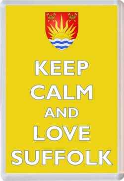 Keep Calm and Love Suffolk - Jumbo Fridge Magnet Souvenir Gift Present