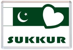 Sukkur - Love Pakistan/Pakistani Towns & Cities Flag - Jumbo Fridge Magnet Souvenir Gift