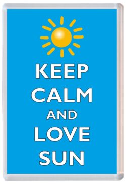 Keep Calm and Love Sun - Jumbo Fridge Magnet Souvenir Gift Present