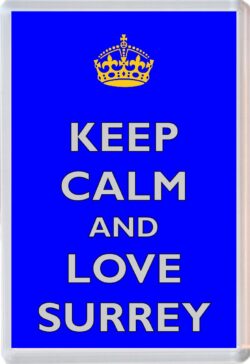 Keep Calm and Love Surrey - Jumbo Fridge Magnet Souvenir Gift Present