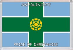 Swadlincote - Pride of Derbyshire County Flag - Jumbo Fridge Magnet Souvenir Gift Present