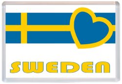 Sweden - Love Sweden/Swedish Towns & Cities Flag - Jumbo Fridge Magnet Souvenir Gift Present