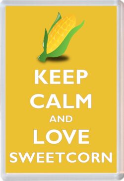 Keep Calm and Love Sweetcorn - Jumbo Fridge Magnet Souvenir Gift Present