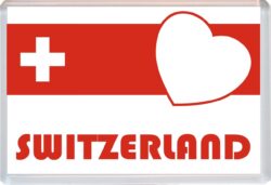 Switzerland - Love Swiss/Switzerland Towns & Cities Flag - Jumbo Fridge Magnet Souvenir Gift Present