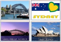 Sydney - Australia - 4 PACK - Jumbo Fridge Magnet Souvenir Gift Present