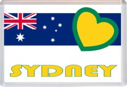 Sydney - Love Australia/Australian Towns & Cities Flag - Jumbo Fridge Magnet Souvenir Gift Present