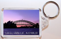 Sydney Harbour - Australia - Double Sided Large Keyring Key Fob Chain Ring Gift Present Souvenir