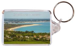Sandbanks - Dorset - Double Sided Large Keyring Key Fob Chain Ring Gift Present Souvenir