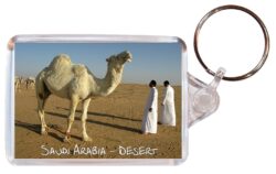 Saudi Arabia Desert ? Double Sided Large Keyring Key Fob Chain Ring Gift Present Souvenir