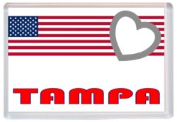 Tampa - Love USA/United States of America Towns & Cities Flag - Jumbo Fridge Magnet Souvenir Gift