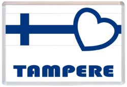 Tampere - Love Finland/Finnish Towns & Cities Flag - Jumbo Fridge Magnet Souvenir Gift Present