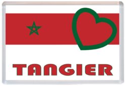 Tangier - Love Morocco/Moroccan Towns & Cities Flag - Jumbo Fridge Magnet Souvenir Gift