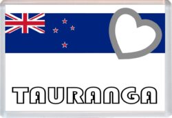 Tauranga - Love New Zealand Towns & Cities Flag - Jumbo Fridge Magnet Souvenir Gift Present