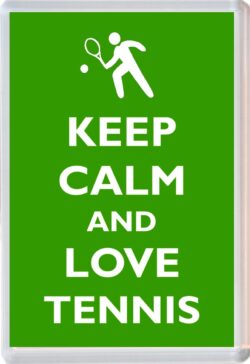 Keep Calm and Love Tennis - Jumbo Fridge Magnet Souvenir Gift Present