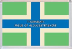 Thornbury - Pride of Gloucestershire County Flag - Jumbo Fridge Magnet Souvenir Gift Present