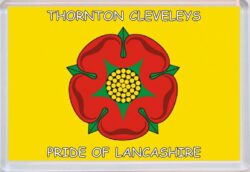 Thornton Cleveleys - Pride of Lancashire County Flag - Jumbo Fridge Magnet Souvenir Gift Present